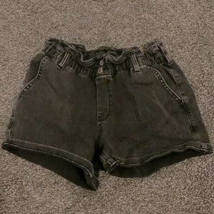abercrombie kids black jean shorts